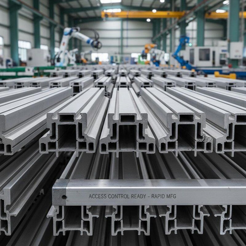 Access control enforced Aluminium Extruded Profiles designed for rapid production and consistent in large scale manufacturing projects